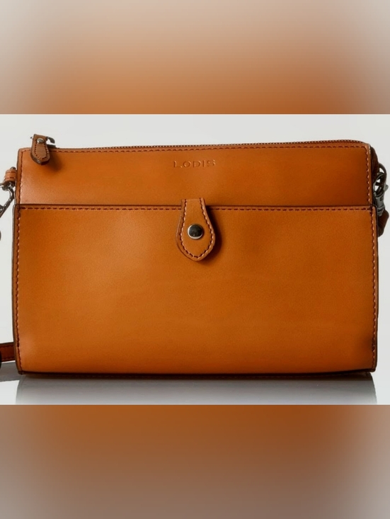 Lodis Handbags - NWD LODIS $149 Audrey Vicky Leather Crossbody Bag Rfid Brown